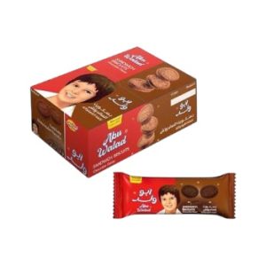 ابو ولد بسكويت ساندويش بنكهة الشوكولاتة (١*١٢)